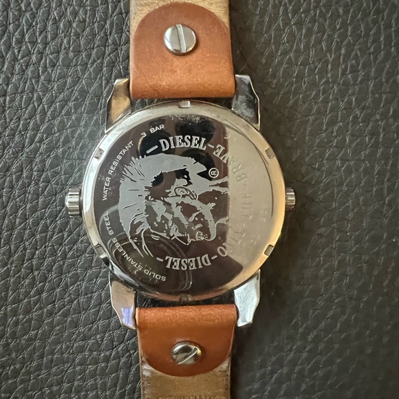 Diesel DZ7308 Blue and Black Dial Leather Men's Watch - Picture 7 of 14